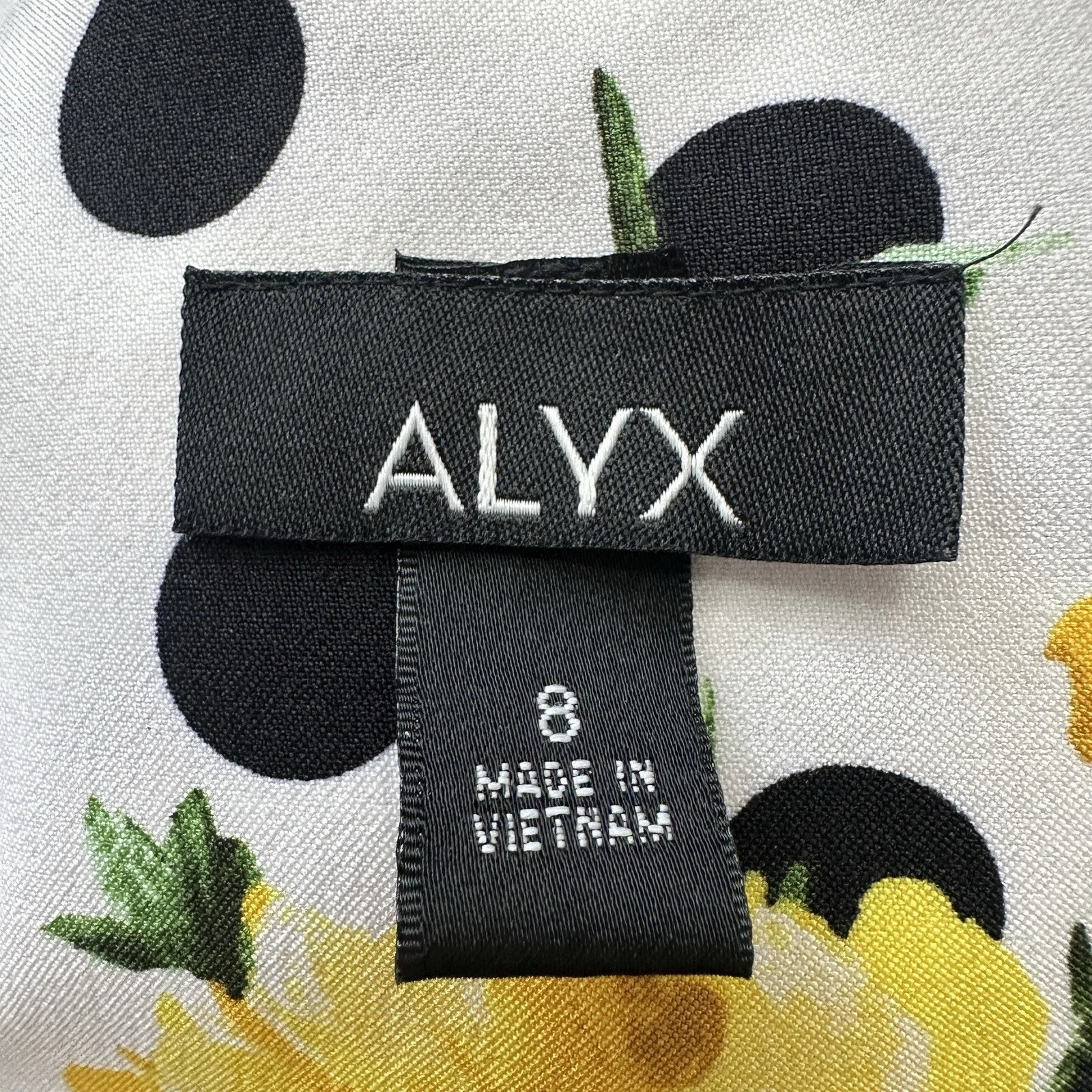 Abito donna Alyx taglia 8 girasoli a pois midi tubino senza maniche estivo