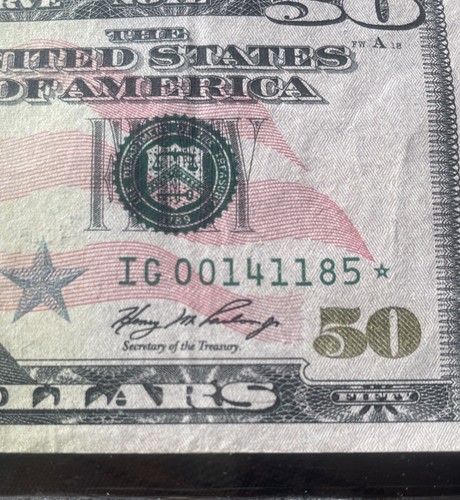 2006 $50.00 Star Note, Low Mintage, #IG 00141185* ( tan) - Picture 4 of 4