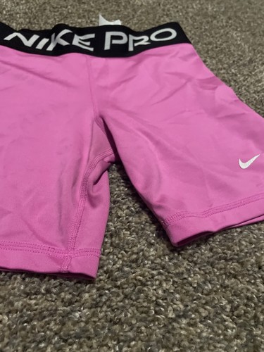 Nike Pro Girls Spandex Shorts - Pink - Size Large - Picture 4 of 8