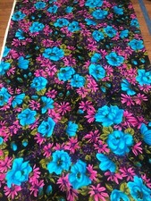 GORGEOUS VINTAGE ALEXANDER HENRY FLORAL COTTON BLEND FABRIC BTHY