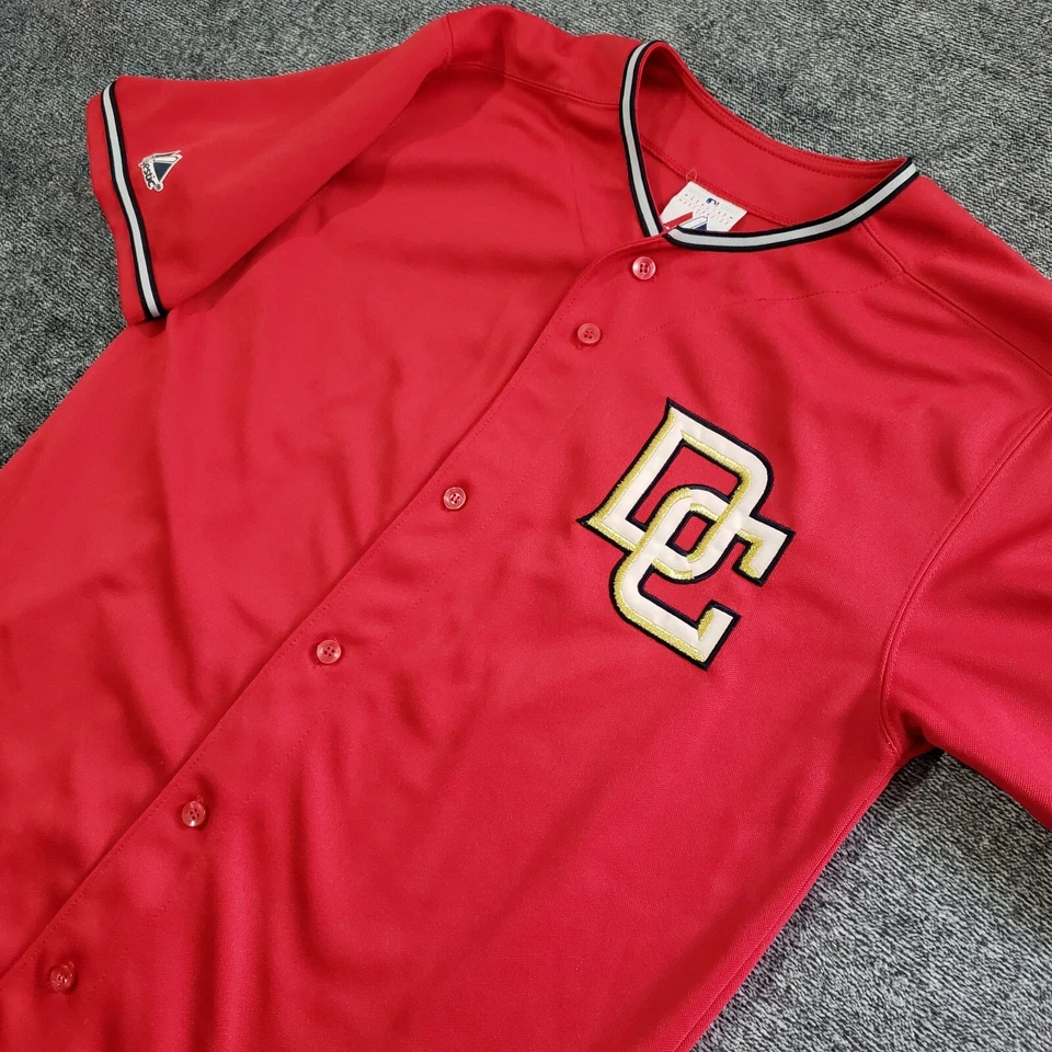 Washington Nationals Jose Vidro #3 Jersey Size Youth 14/16 Majestic Red MLB - Image 3 of 4