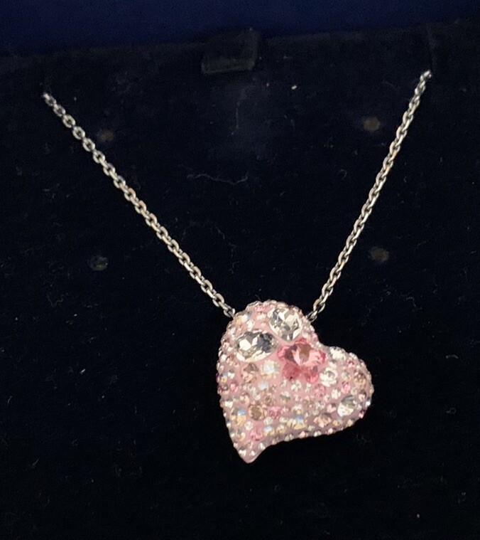 Swarovski Pink Crystal Alana Heart 1062588 Pendant Necklace