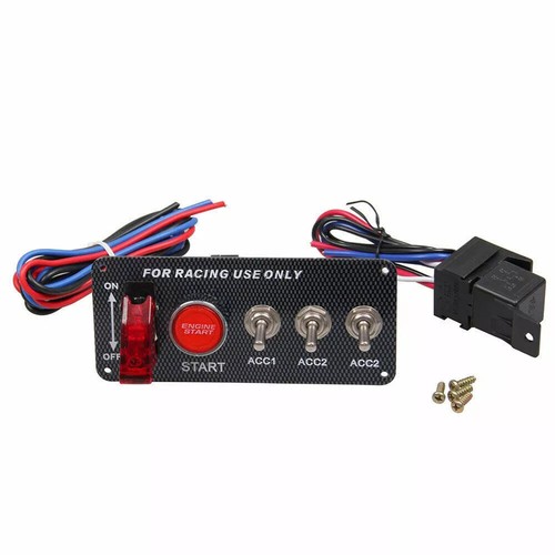 12V Auto Zündung LED Schalter Panel Motor Startknopf Drücken Toggle Switch KFZ - Bild 12 von 22