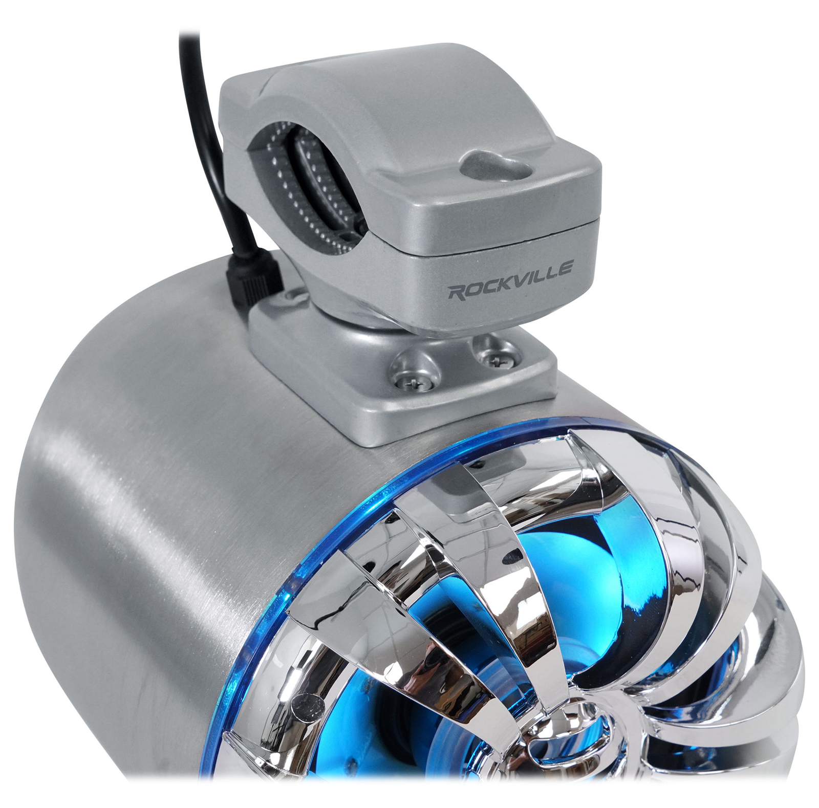 2 Поворотные светодиодные колонки Rockville WB50KLS СЕРЕБРИСТОГО ЦВЕТА 525 дюйма Усилитель MTX для квадроцикловUTV