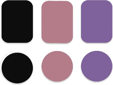 Phone Magnets for Back of Phone, Universal Metal Plates, 2 Rectangular and 2 rou