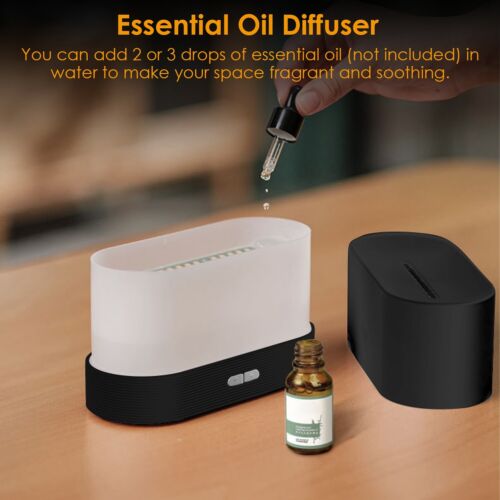 Rechargeable Air Humidifier Essential Oil Aroma Diffuser 3DFlame Mist Home Decor - Picture 3 of 20