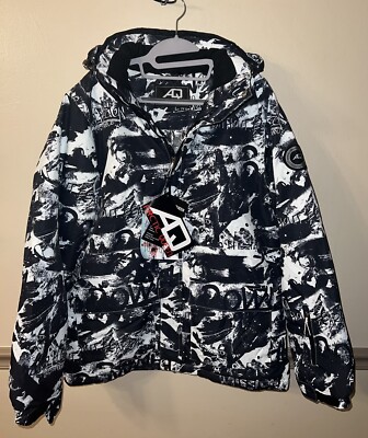 Arctic Queen Men's Ski Jacket Black/White Size Medium NWT