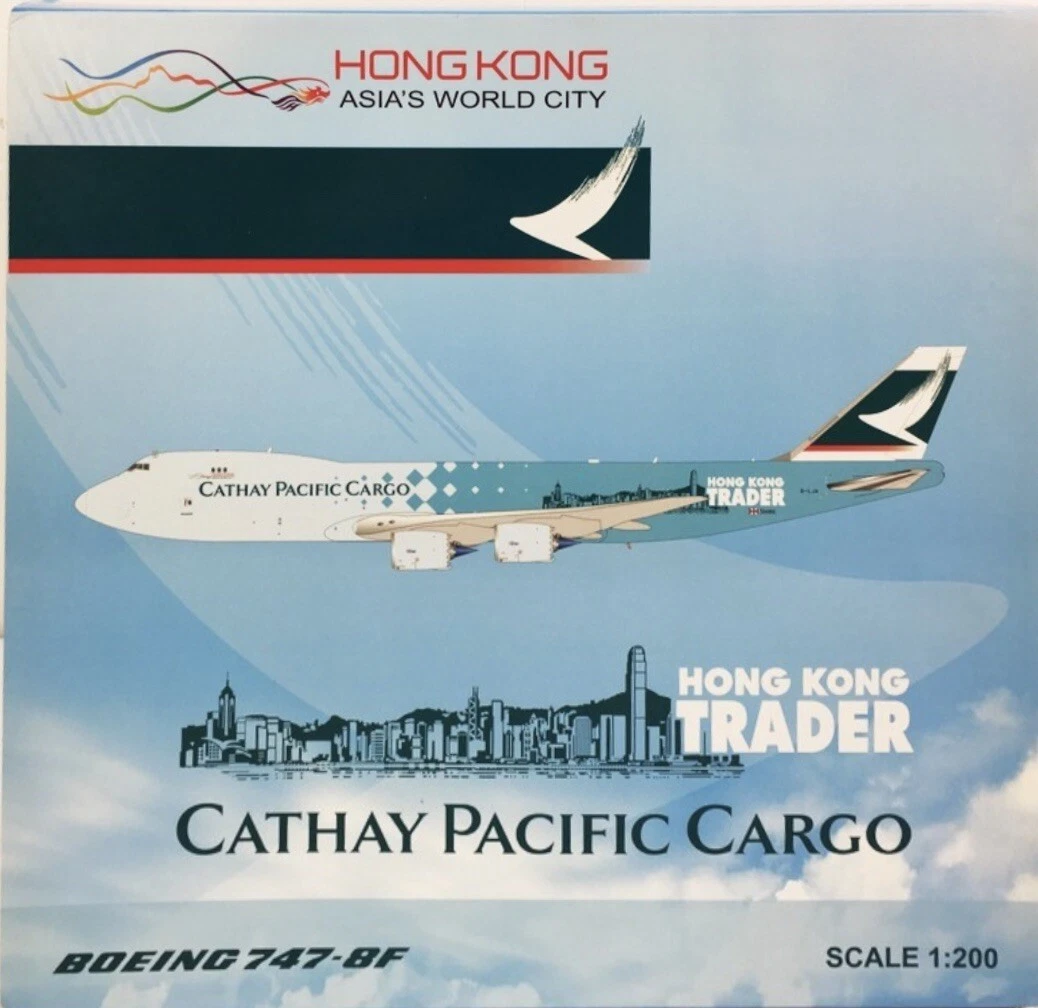 JC wings 1:200 B747-8F Cathay Pacific Hong Kong Trader Livery B-LJA