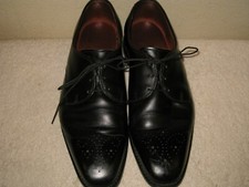Allen Edmonds Flatiron Men 8 D Black Leather Brogue Oxford Shoe Made in USA