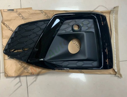 For Audi A5 2020-2022 Replace Bright Black Front Bumper Fog Light Cover LH+RH - Picture 6 of 9