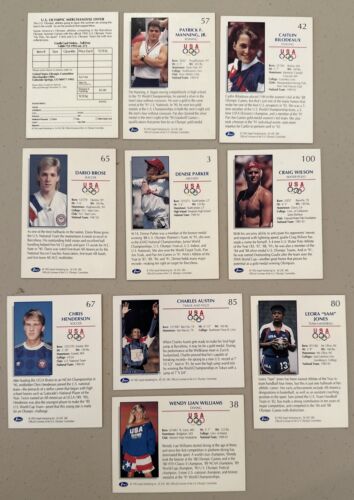1992 Impel U. S. OlympiCards ⚽️ 10 Card Lot 🚣🏻 U.S. Olympic Hopefuls 🏹 - Imagen 2 de 12