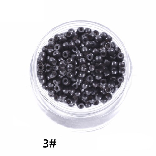 1000X Nanoringe mit Silikon 3,0mm Nano Ringe Microringe mit Silikon Dunkelblond - Picture 24 of 27