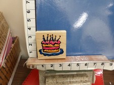 birthday cake posh candles celebrate party dessert rubber stamp 3w