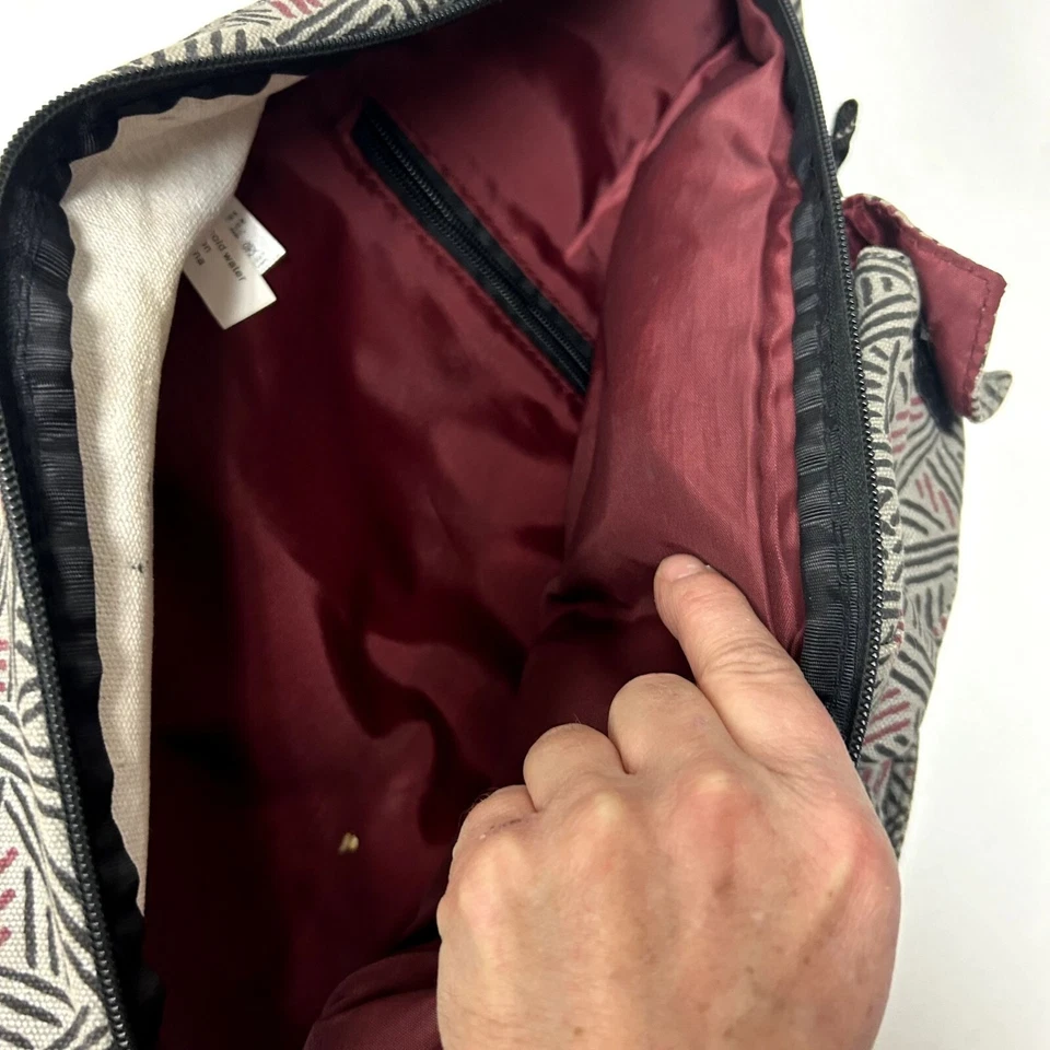 Bolso Bandolera KAVU Algodón CUERDA Gris Negro AZTEC Geométrico TRIBAL Mochila de Hombro Foto 4 de 4