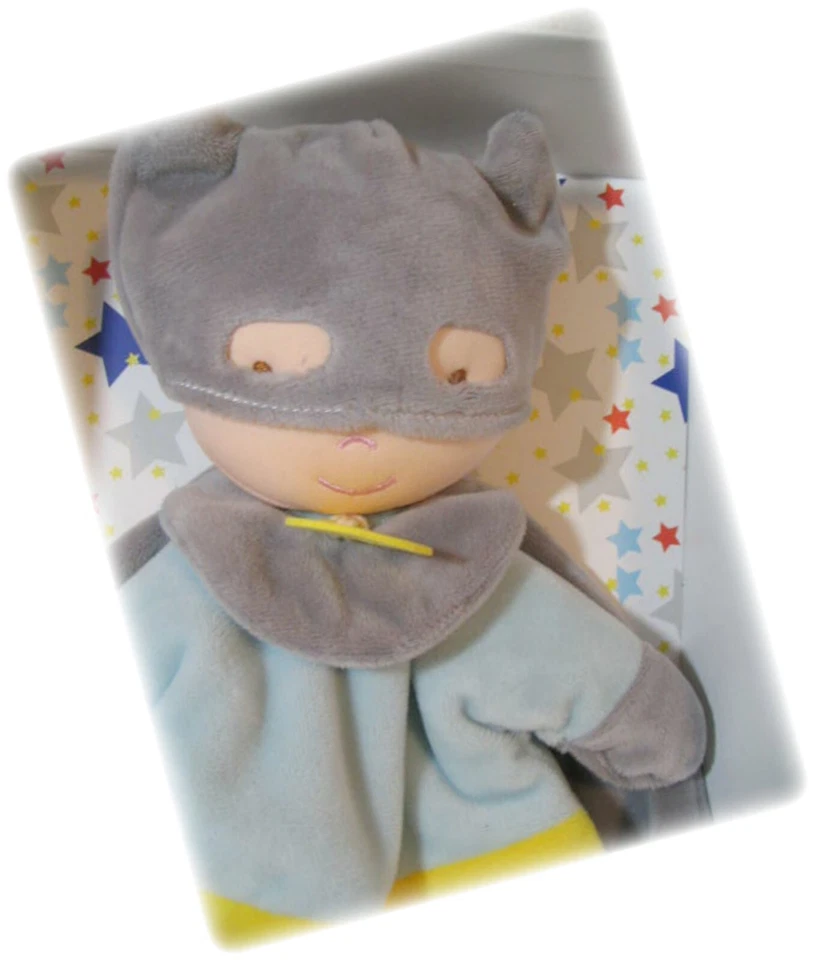 Paris DOUDOU ET Compagnie Super Hero Lovey Marionette Puppet Plush Doll New/Box - Image 2 of 4