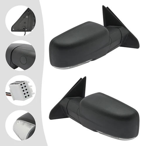 Rearview Mirror, Left&Right Rear Mirror, Rear Mirror for 2013-2019 Dodge Ram