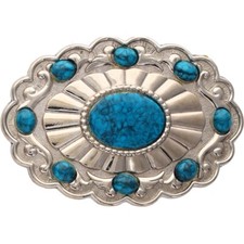 New Native American Tribal Indian Faux Turquoise Southwest NOS Vtg Belt Buckle