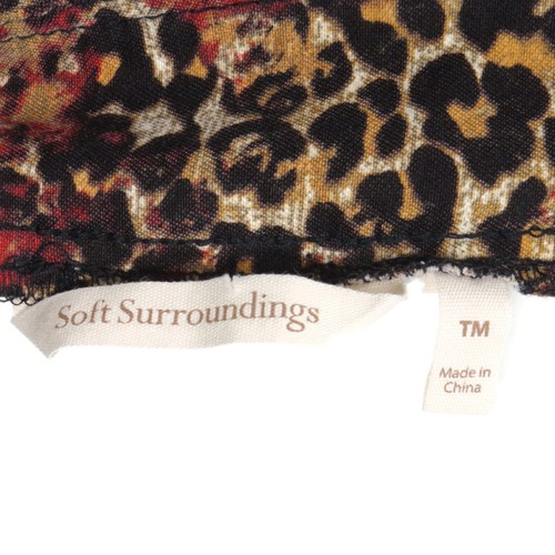 Soft Surroundings Jegging Style Stretch Pants Leopard Paisley Rayon sz T/M /808 - Picture 5 of 5