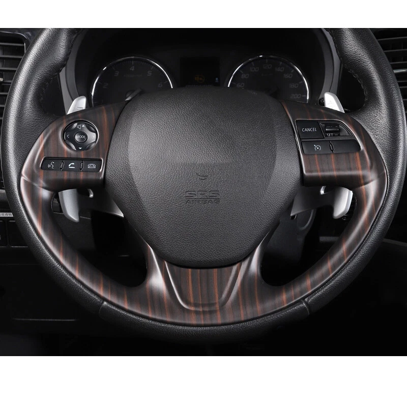 ABS WOOD Pattern Steering Wheel Cover Trim For Mitsubishi Outlander 2017-2021 - Image 3 of 3