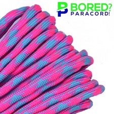 Cotton Candy - 50 FT - 550 Paracord Rope 7 strand Parachute Cord
