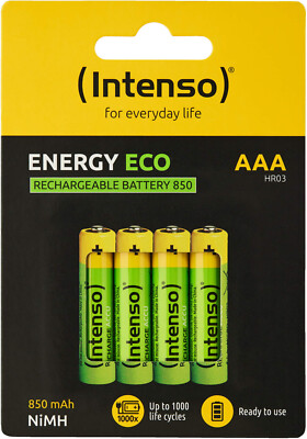 4 Intenso Akku AAA 850mAh Energy Eco Nickel-Metall-Hydrid im 4er Blister