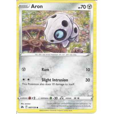 087/159 Aron: Common Karte: Pokemon Sammelkartenspiel SWSH12,5 Krone Zenith