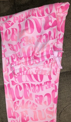 Justice Girls Hot Pink Fleece Jogger Pants Sweatpants Sweats - Picture 2 of 3