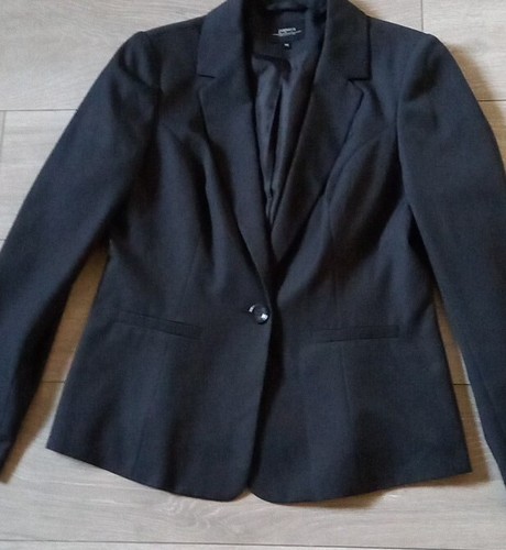 Papaya Dark Grey Fine Check Jacket Blazer Occasion Smart Workwear Office UK14 - Picture 15 of 18