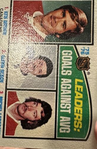 1976-77 Topps Vintage #6 Ken Dryden/Glenn Resch/Michel Larocque GAA LDS EX - Picture 2 of 3