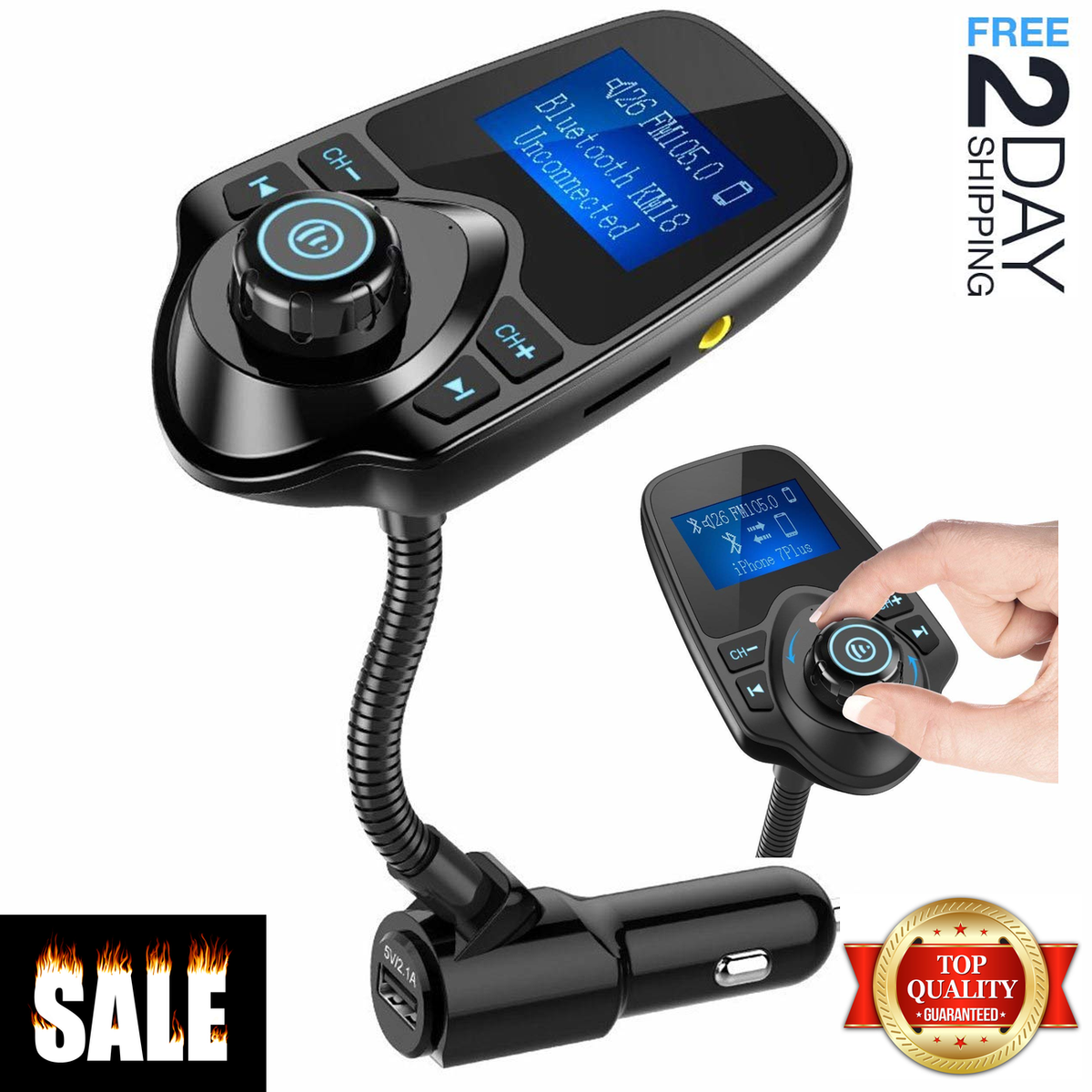 Coche Bluetooth Mp3 Inalambrico Autos kit para Adaptador de Radio