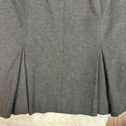 Carlisle Collection Pencil Skirt 12 Charcoal Gray Stretch Back Pleats Women's - Picture 6 of 11