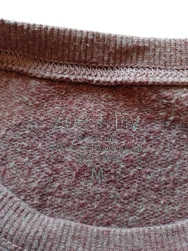 Girls Jumper Zoe&Liv M Round Neck Pullover Long Sleeve Purple 18074 - Picture 8 of 14