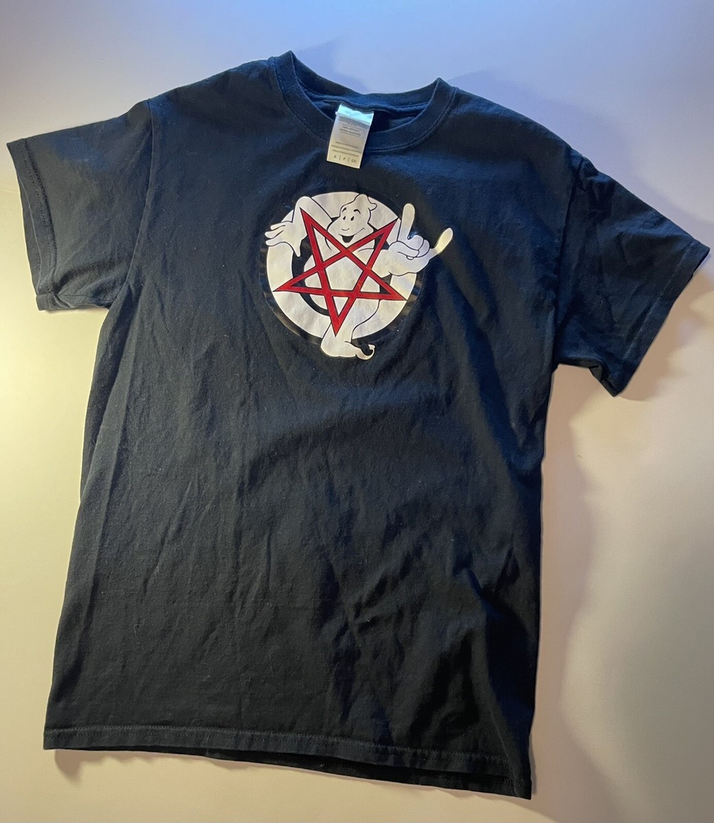 ☆NICE GHOST CLUB☆MOVING SYMBOL T-SHIRT Vintage Bootleg Ghostbusters T-Shirt Pentagram Summoning