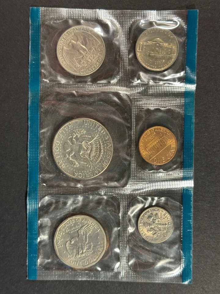 1980 Uncirculated Coin Set U.S Mint with Susan B Anthony Wide Rim! UNC - Image 2 of 2