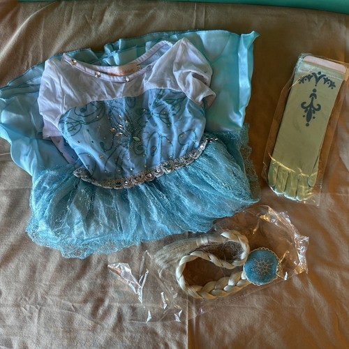 Ice Princess Dress Halloween Costume w Accessories Dress Up Elsa Size 3-4 years - Picture 11 of 15