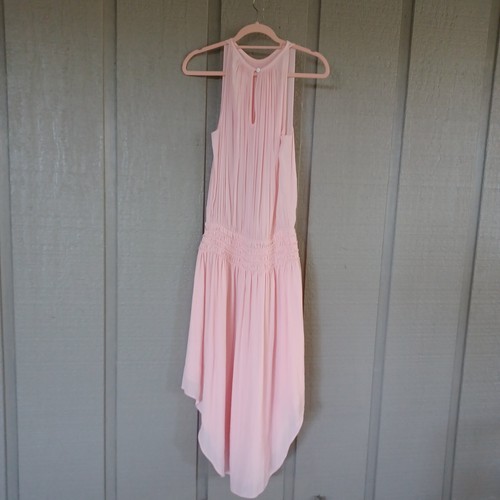 Ramy Brook Audrey Smocked Midi Dress Size M Wedding Guest Sleeveless In Candy - Picture 4 of 14
