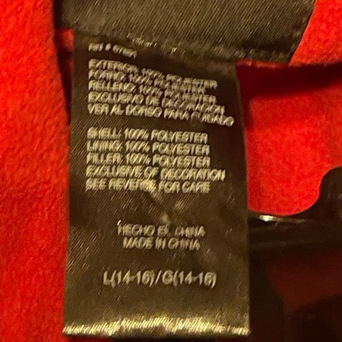 *University of Kansas, KU Jayhawks, boys heavy Adidas coat size Large 14/16 blue - Picture 9 of 9