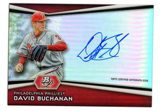2012 Bowman Platinum David Buchanan Autograph - Philadelphia Phillies
