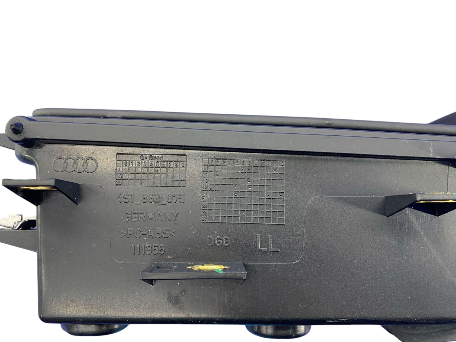 2021 AUDI R8 FRONT CENTER CONSOLE STORAGE COMPARTMENT W/ SLIDING DOOR BLACK OEM