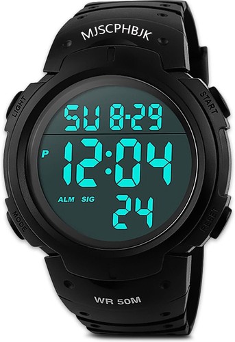 Large Face Men's Digital Sports Watch - Waterproof, Multi-Functional & Stylish - Foto 15 di 16