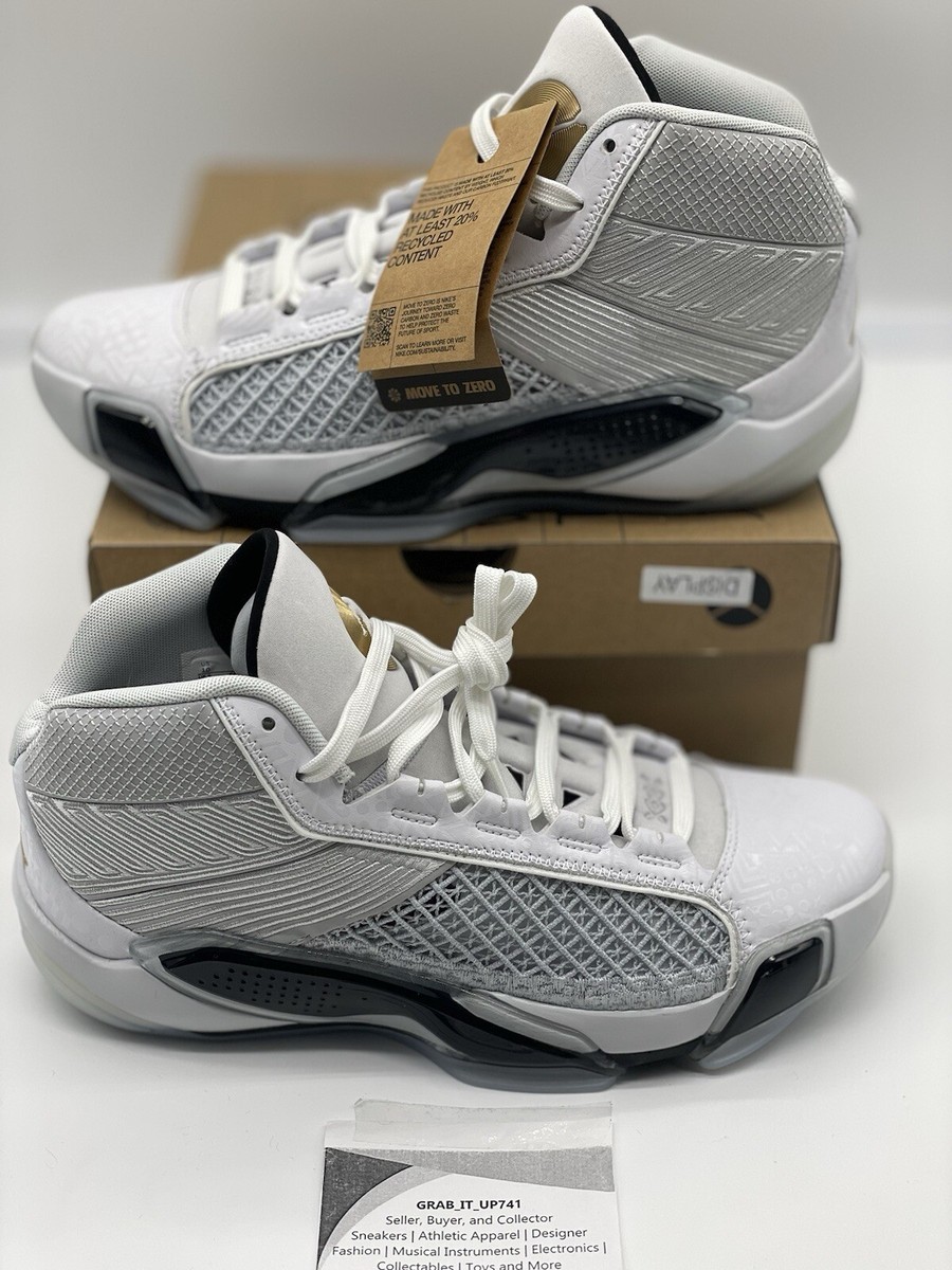 NEW Air Jordan XXXVIII FIBA Men's Size 10 White/Metallic Gold