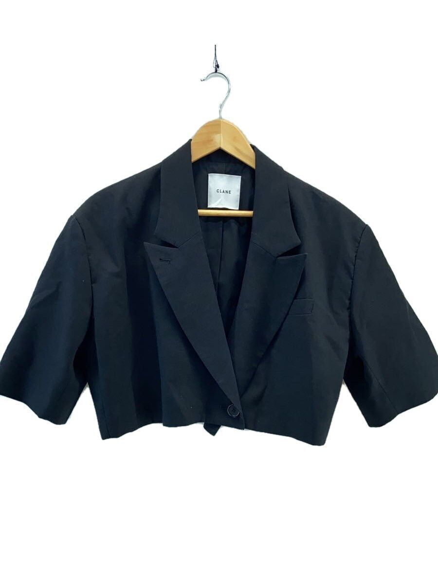 CLANE DESIGN TAILORED JACKET CROPPED 1 POLYESTER Black 16103 CLANE DESIGN TAILORED JACKET CROPPED 1 POLYESTER Black 16103