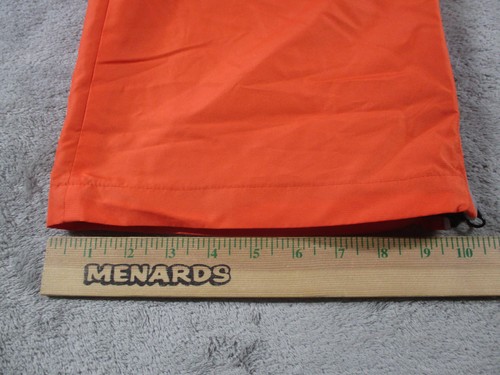 Ancien pantalon de pluie marine homme XL orange maille doublé zip cheville réfléchissant taille élastique - Photo 11/13