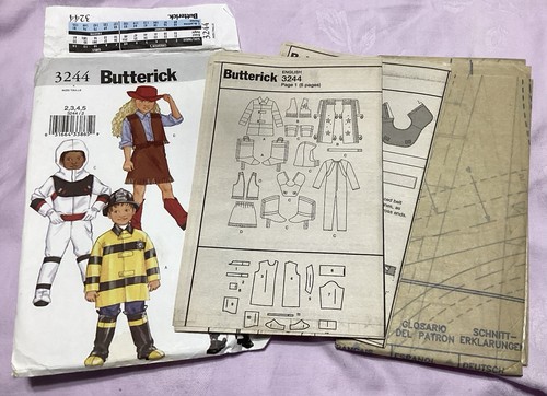 Butterick Sewing Pattern 3244 Childs Costume Firefighter Western Sizes 2-5 UNCUT - Picture 4 of 5