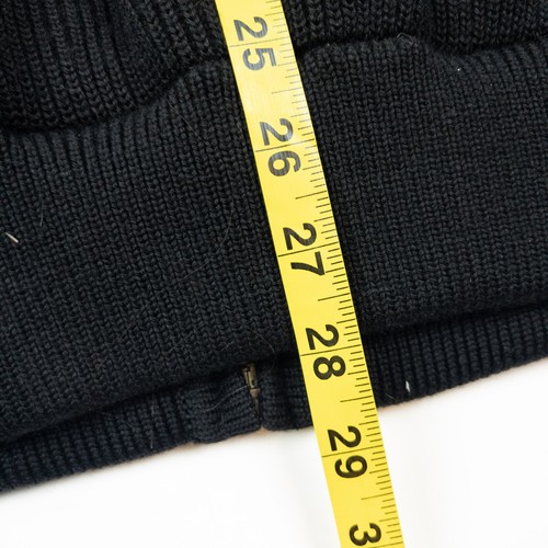 Paul & Shark Yachting Wool Knit Jacket Men XL Full Zip Lined Made in Italy Black - Picture 11 of 14