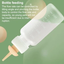 Pet Kitten Feeding Bottle Nipple Feeder Can Squeeze Liquid Milk Nursing Bottle