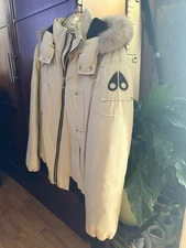 Moose Knuckle Mens Shearling Ballistic Bomber Coat 