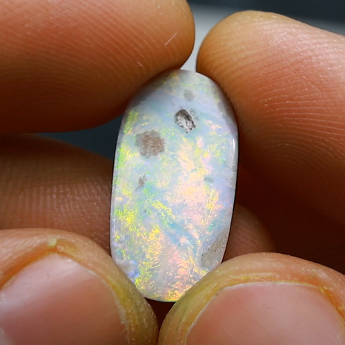6.00 Cts Natural Fire Opal Gemstone Necklace Supply Oval Cabochon 20x10x4 mm - Video 1 of 1
