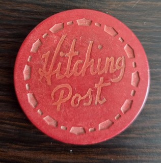 $.25 Cent Hitching Post Cardroom Camarillo CA Casino Chip
