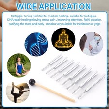 8PCS Tuning Fork Set 256HZ 288HZ 384HZ 480HZ 512HZ For Healing Vibration Therapy
